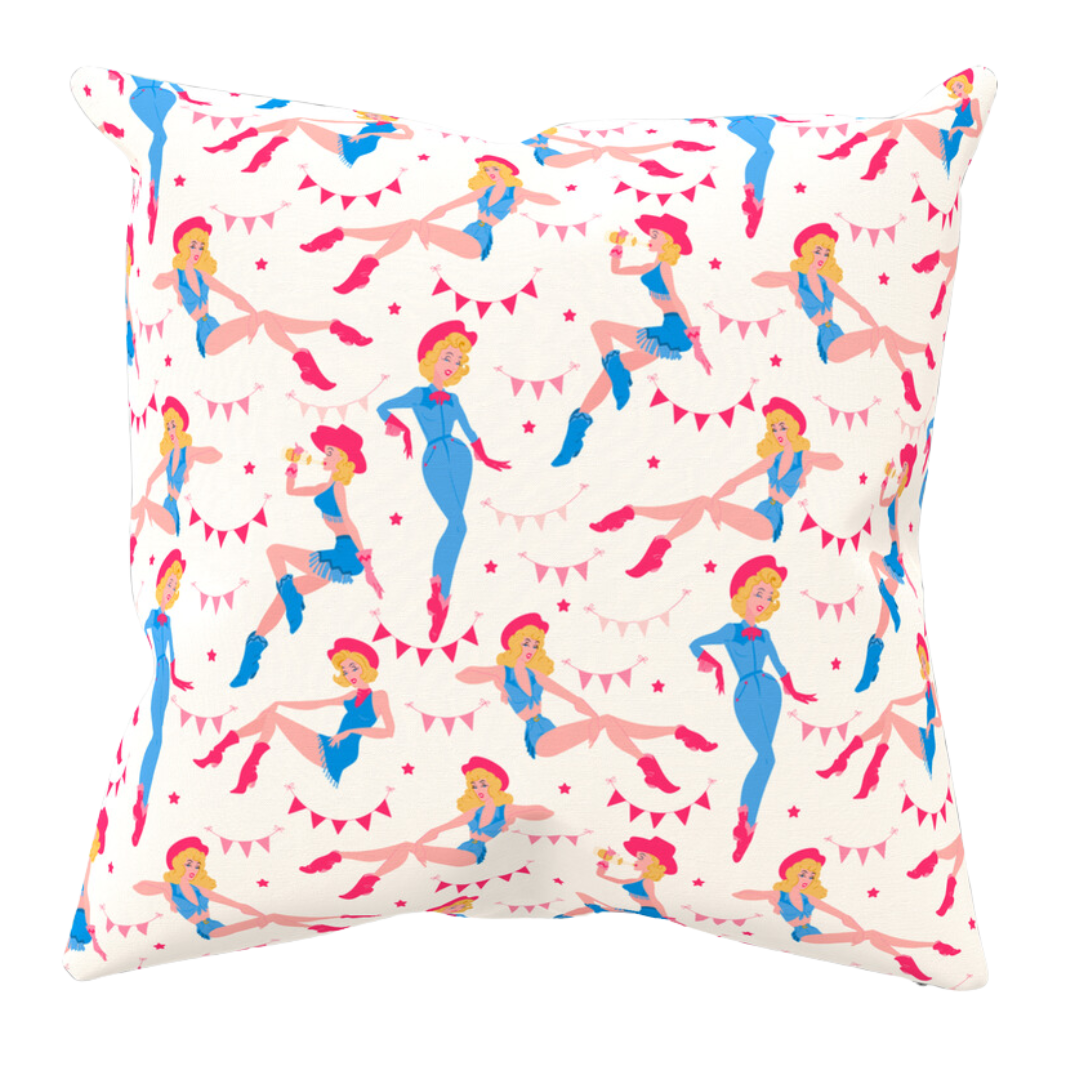 howdy boys throw pillows+covers