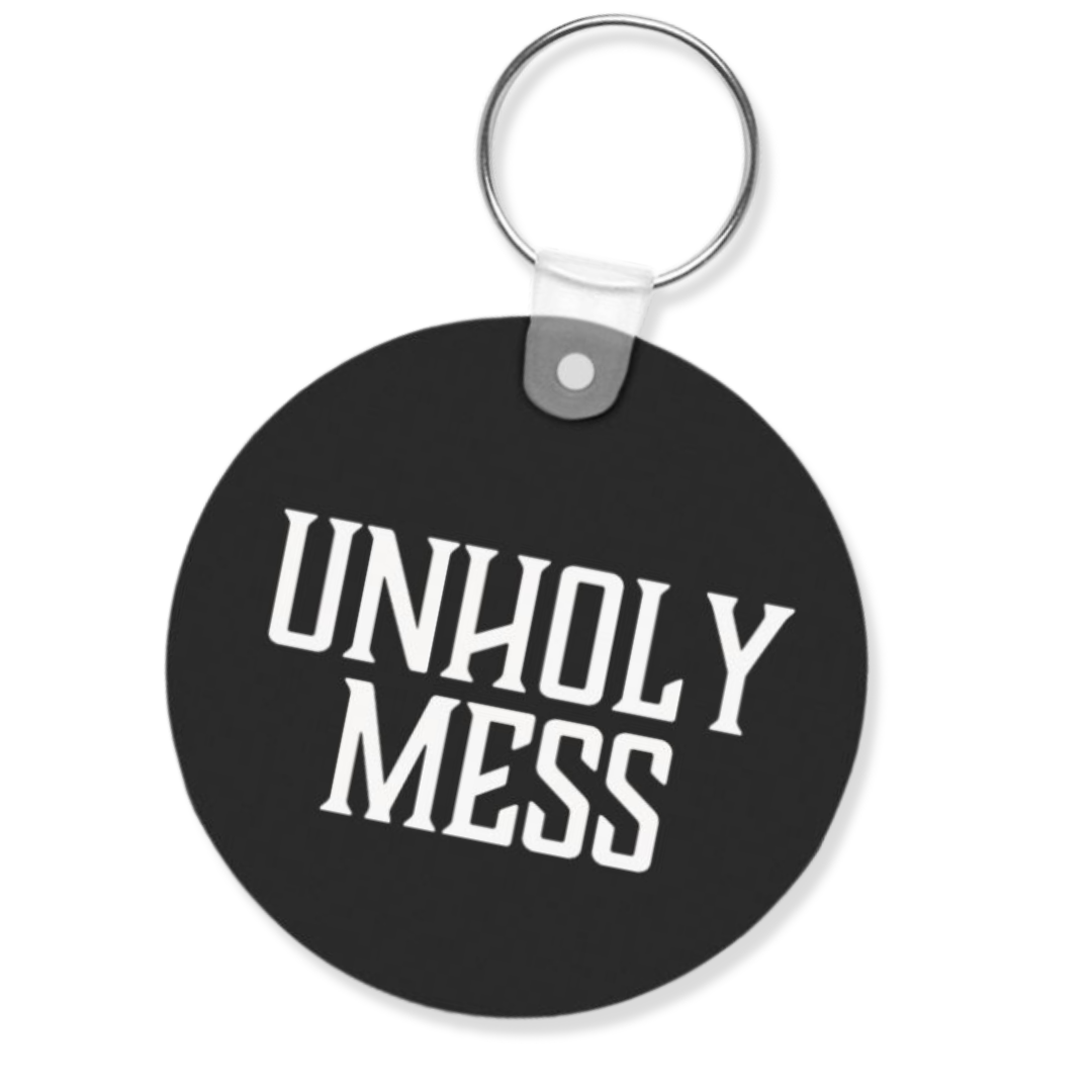 black unholy mess keychain