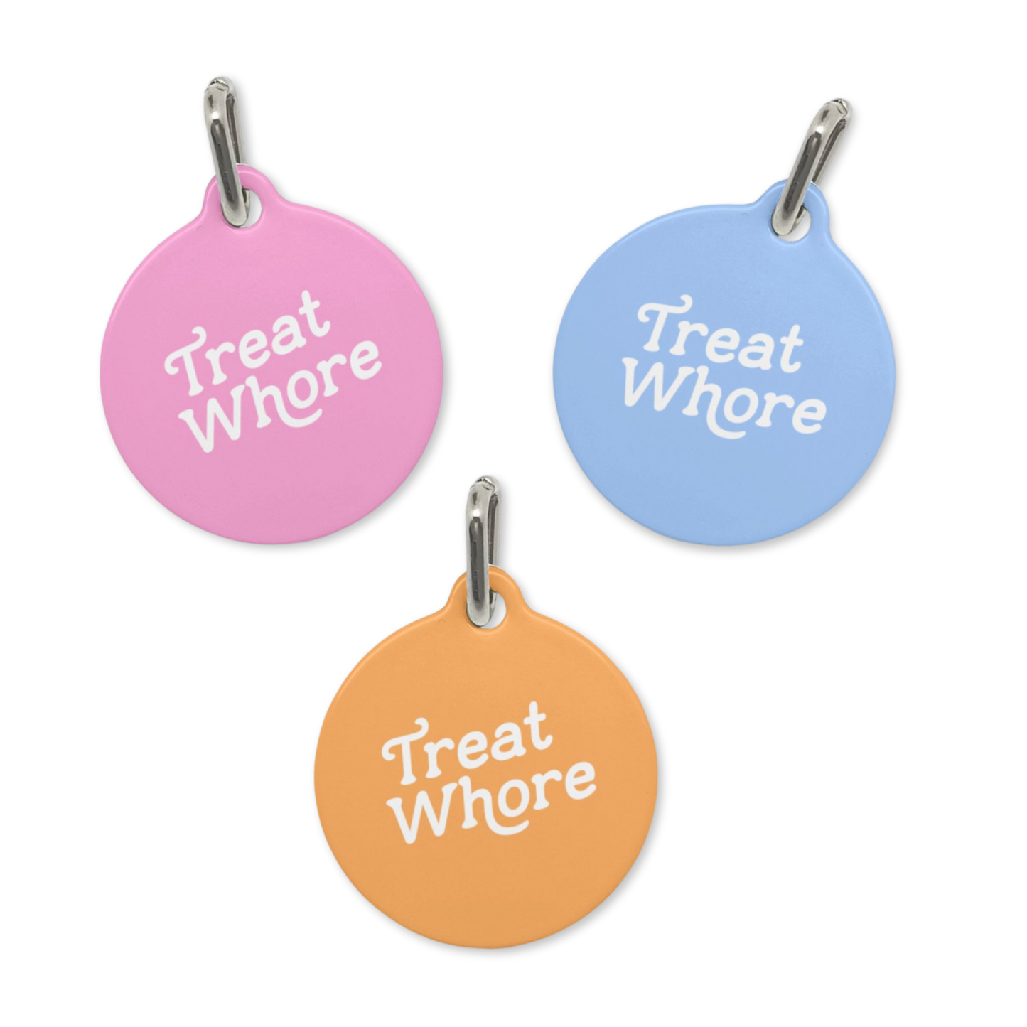 treat whore pet tag - custom back