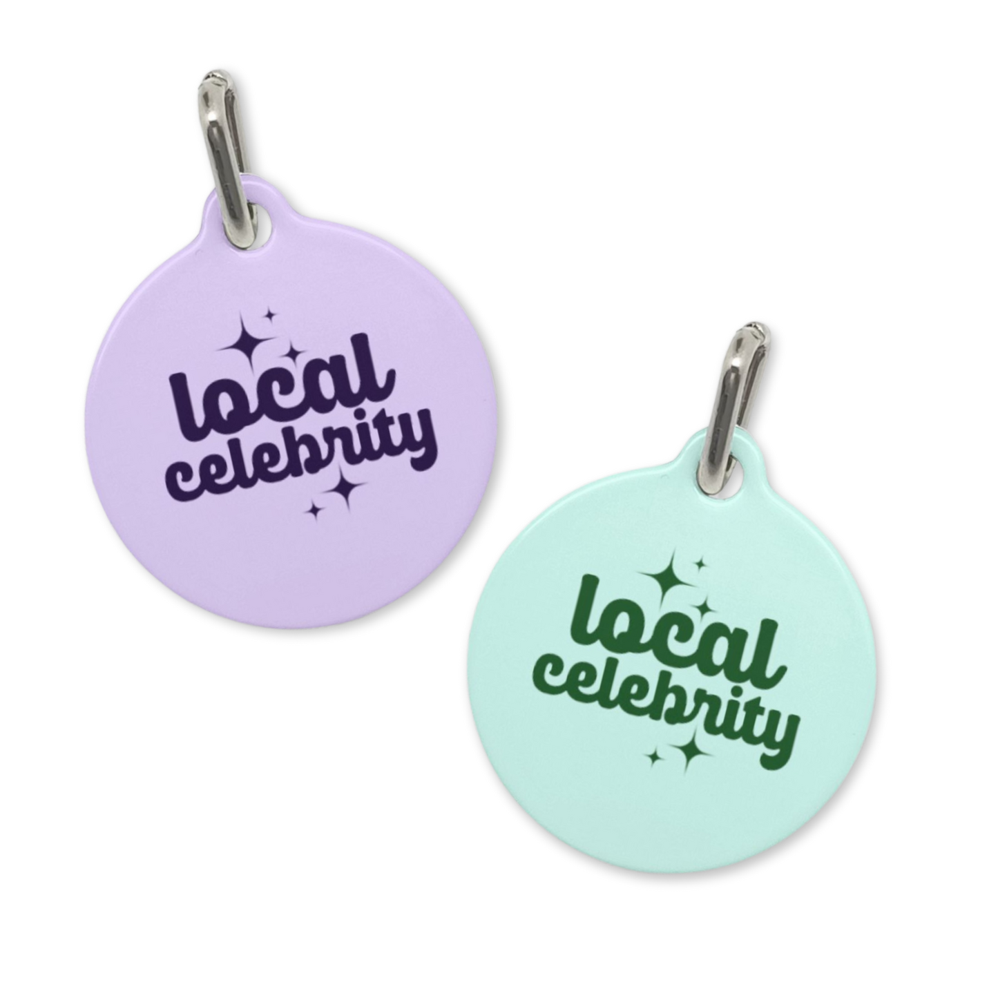 local celebrity pet tag - custom back