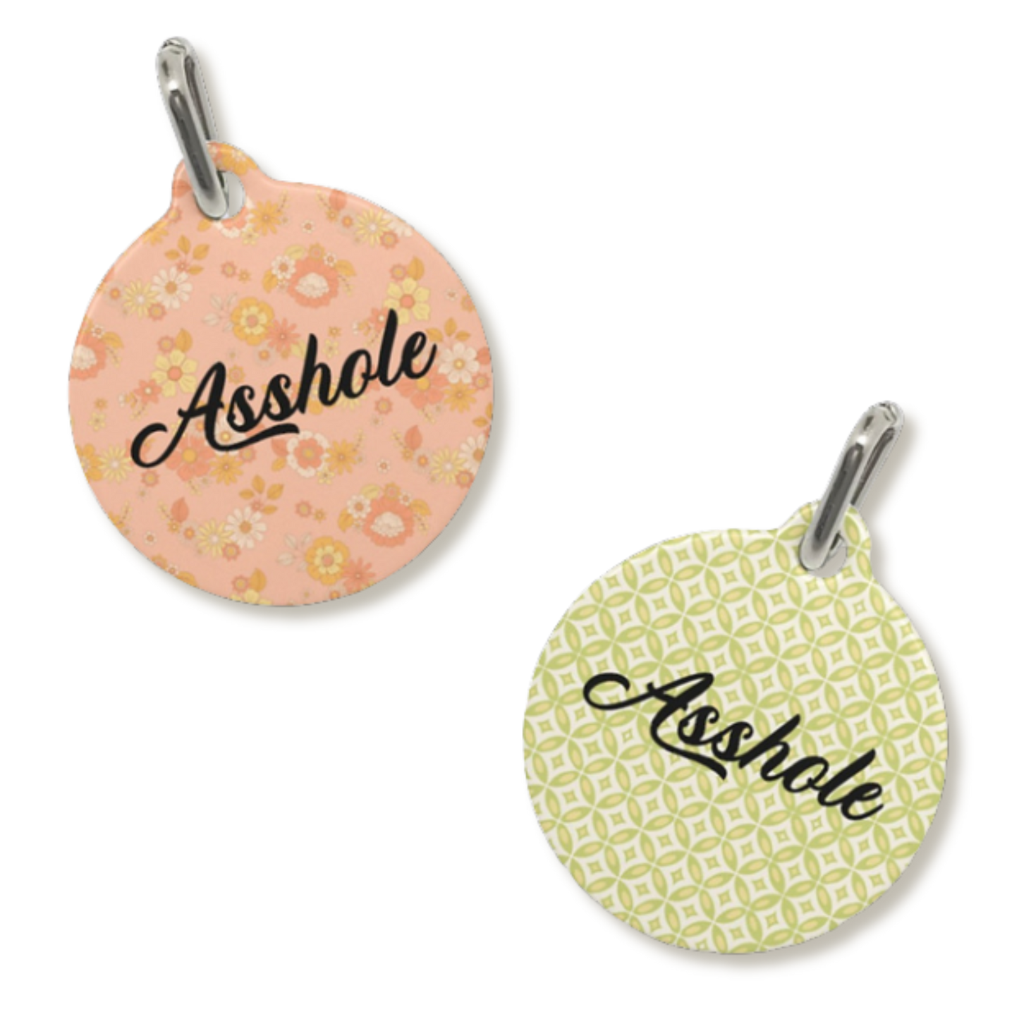 asshole pet tag - custom back