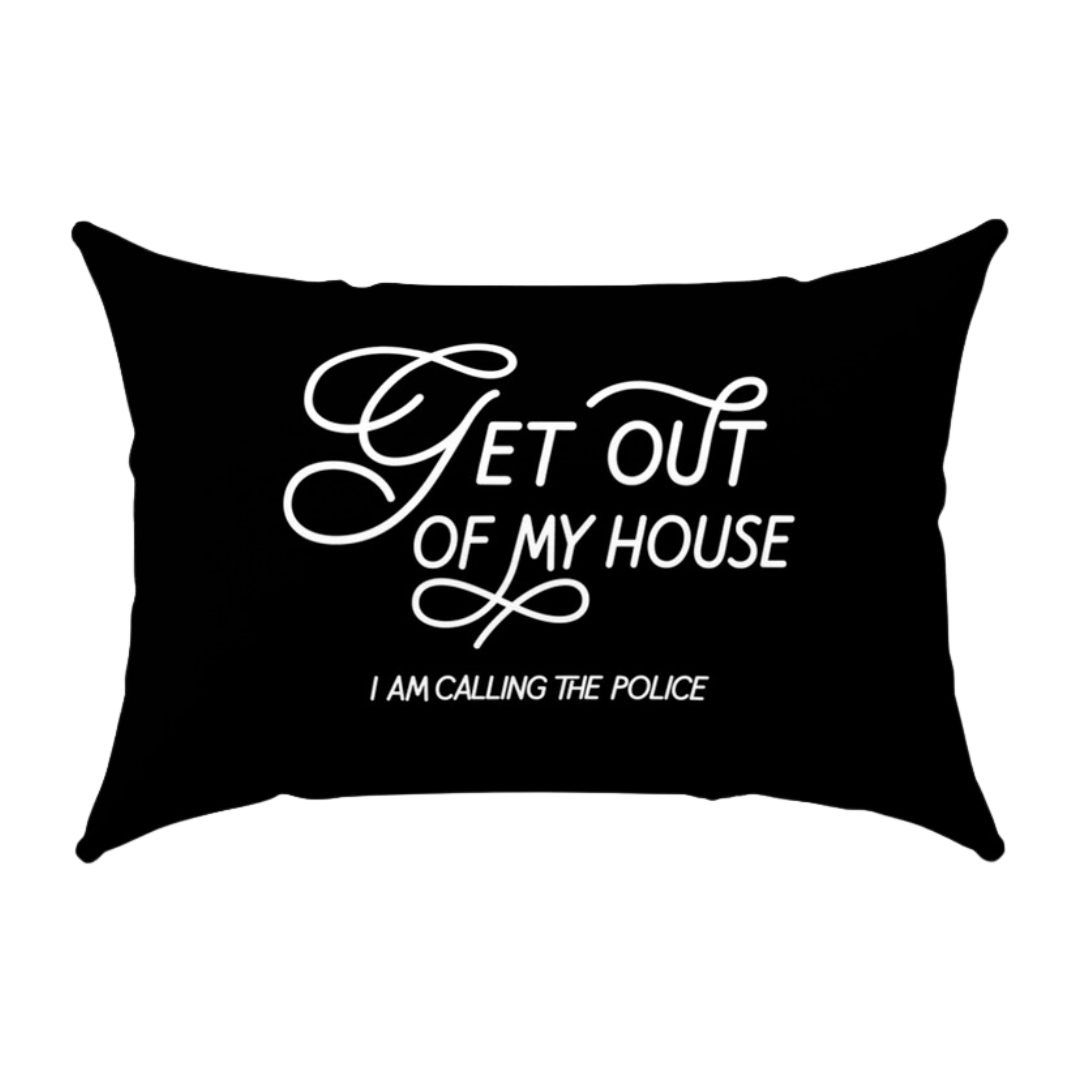 get out throw pillow