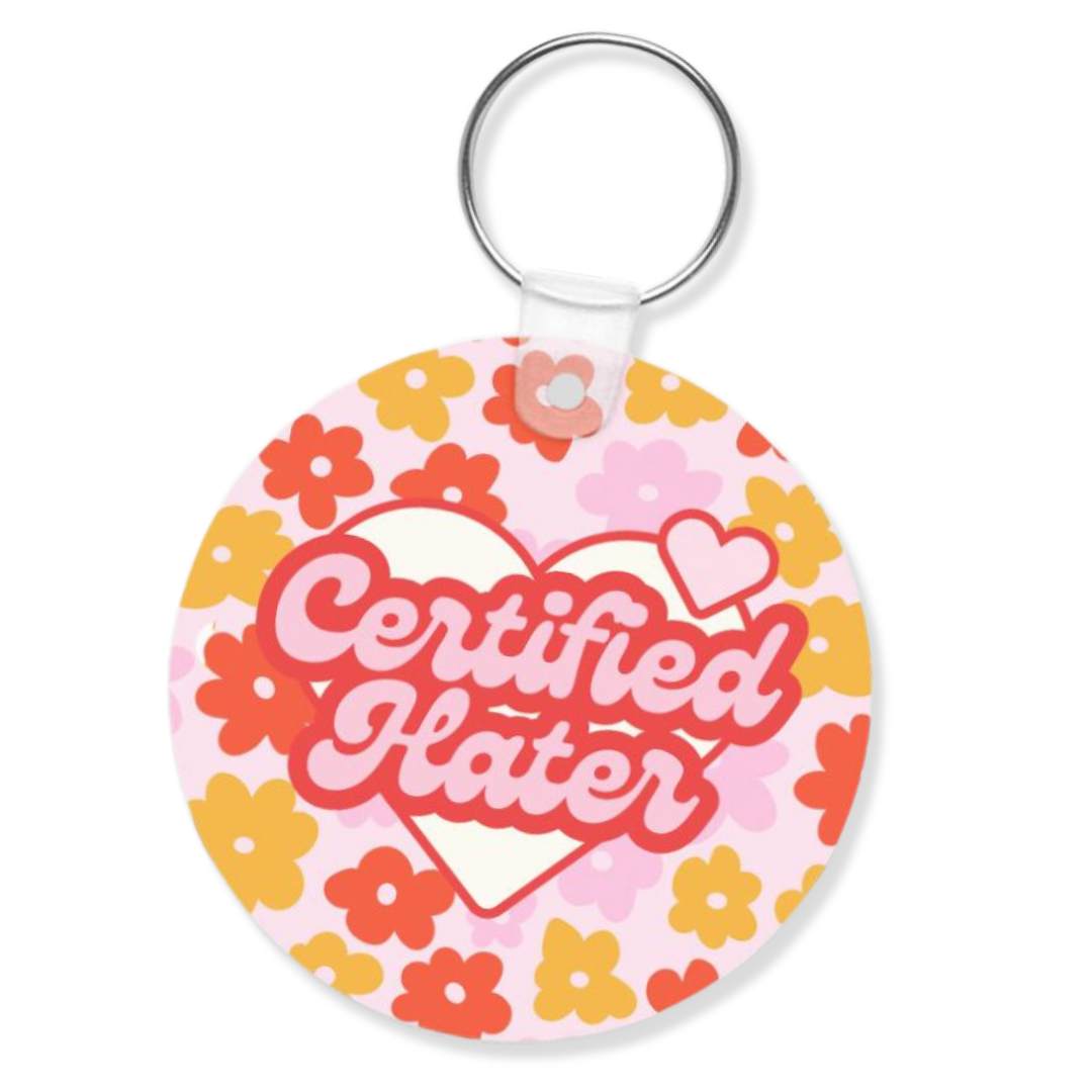 certified hater keychain