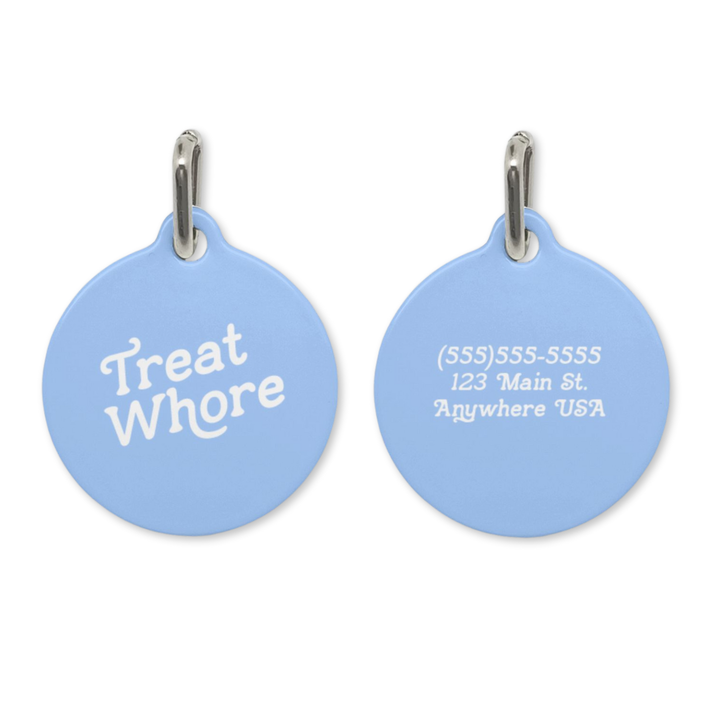 treat whore pet tag - custom back