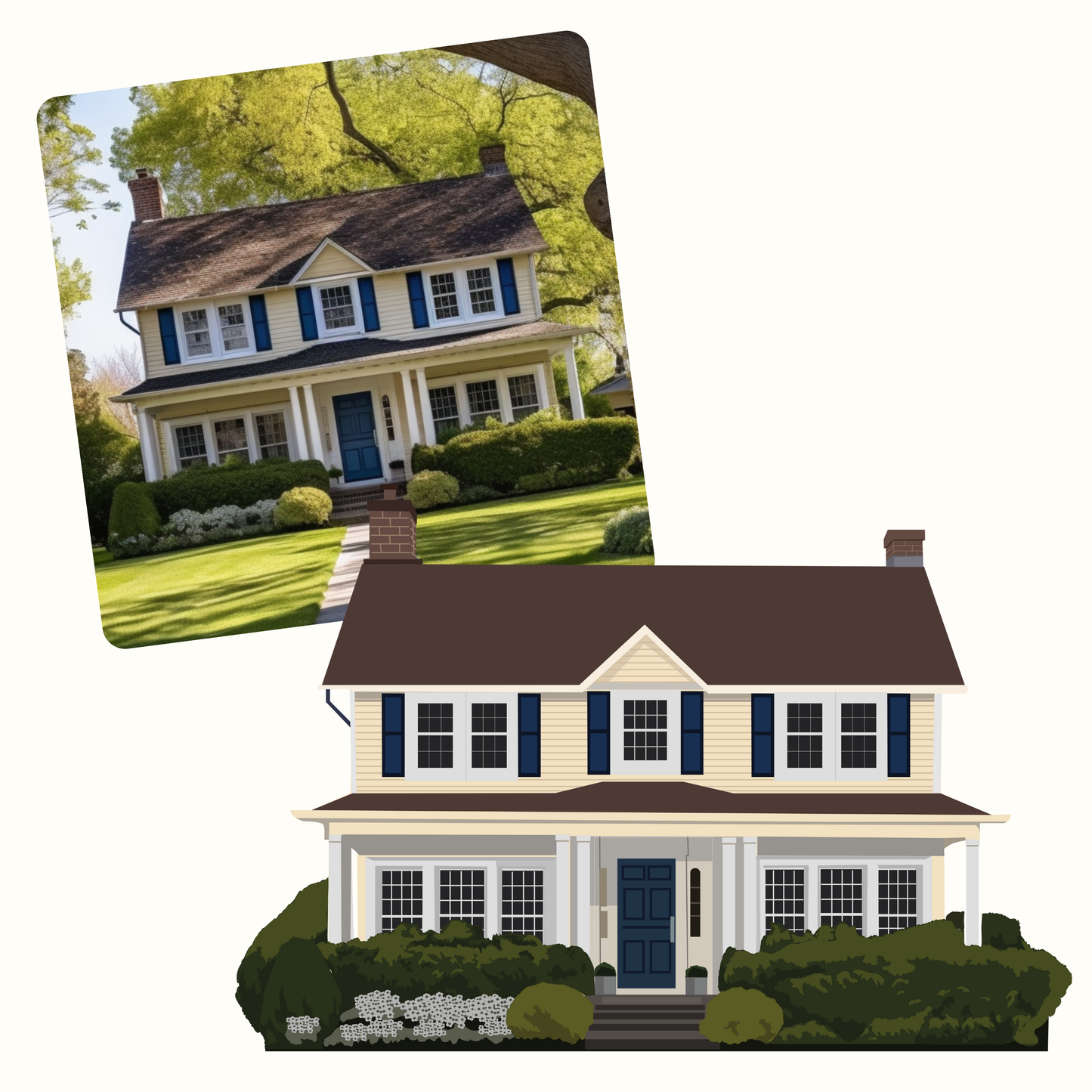 custom house drawing - (digital files only)