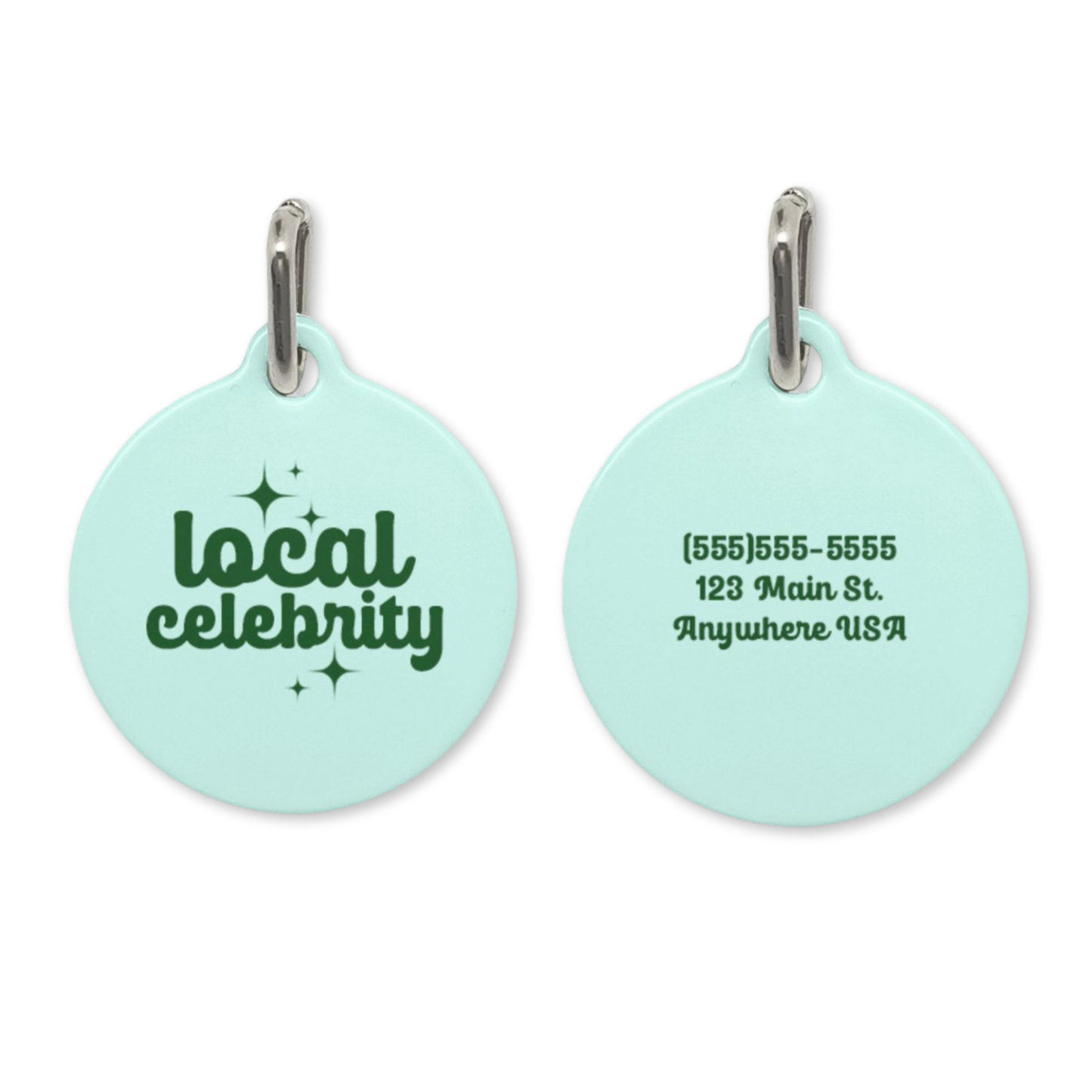 local celebrity pet tag - custom back