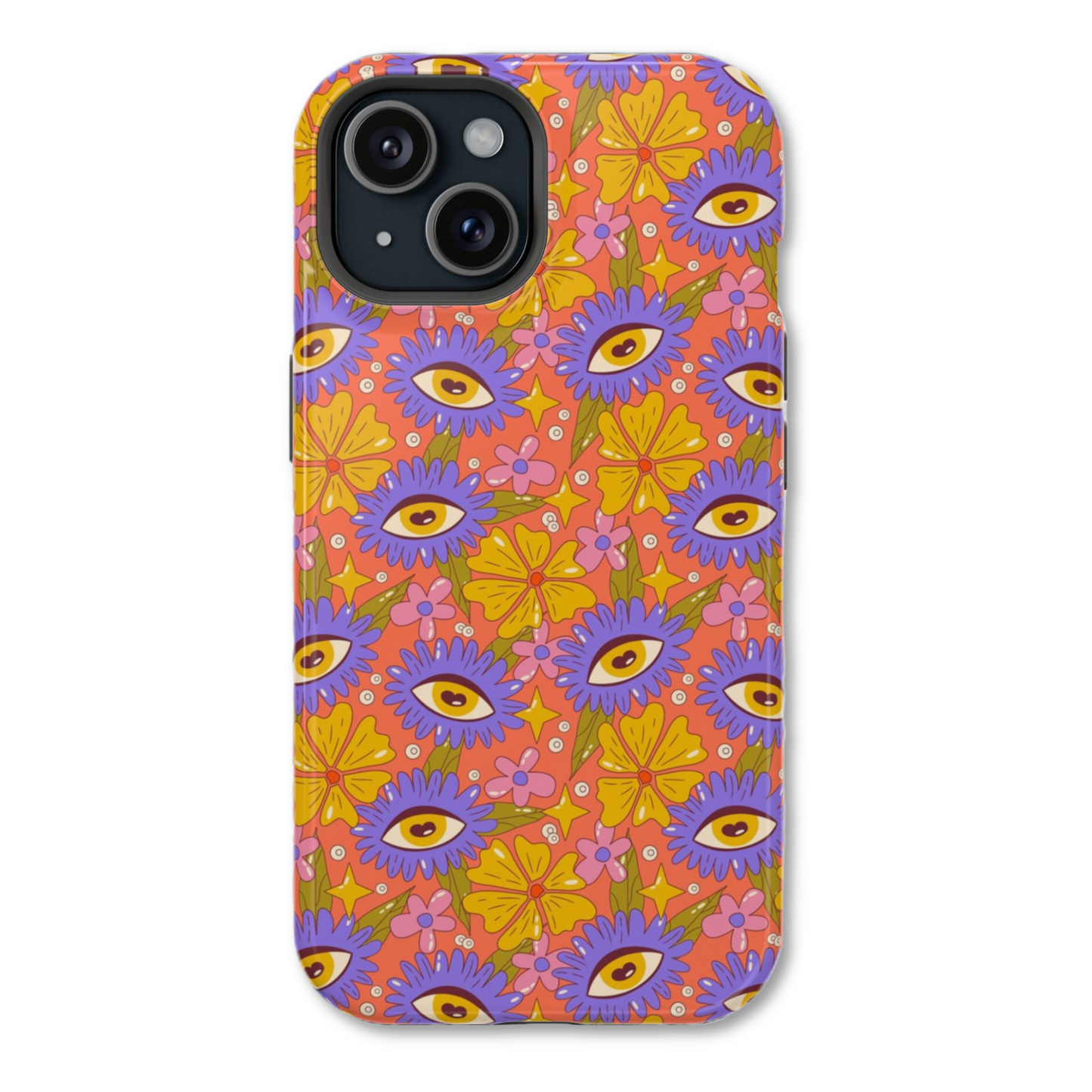 peeping petals magsafe tough phone case