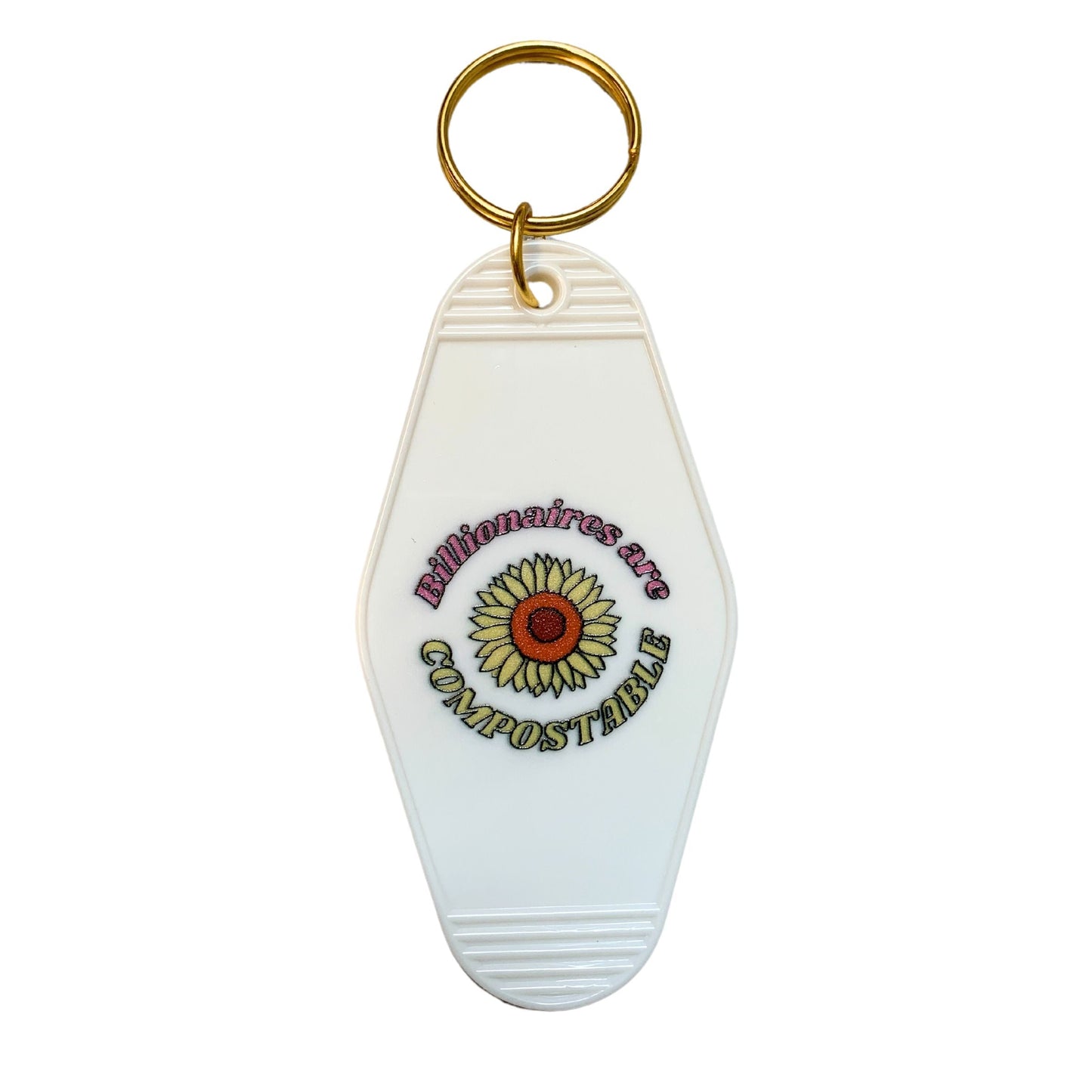 Billionaires Are Compostable ๐ธ Motel Style Keychain