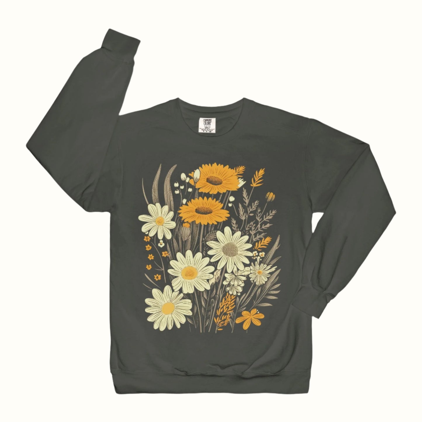 golden floral vintage crewneck sweatshirt