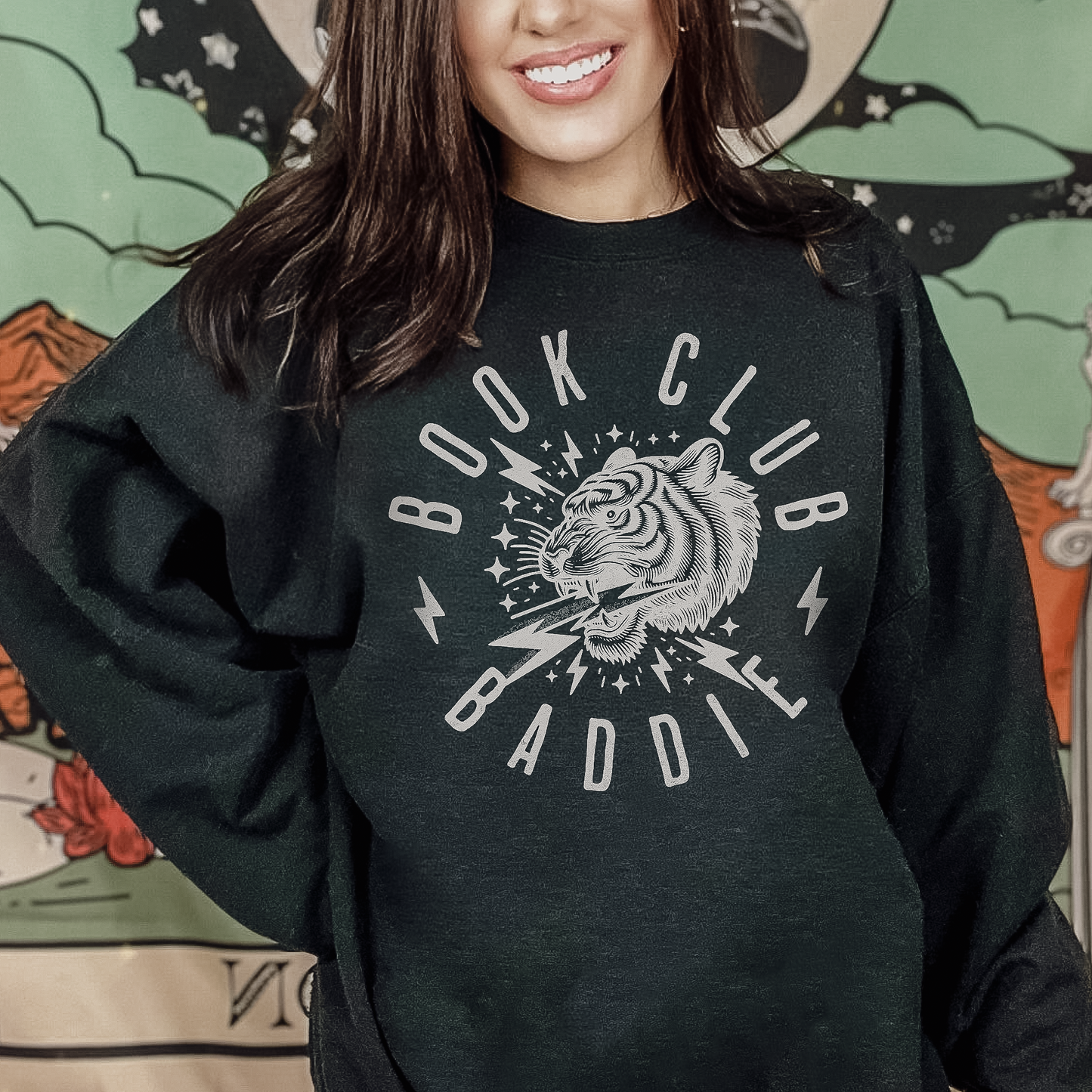 book club baddie classic crewneck sweatshirt