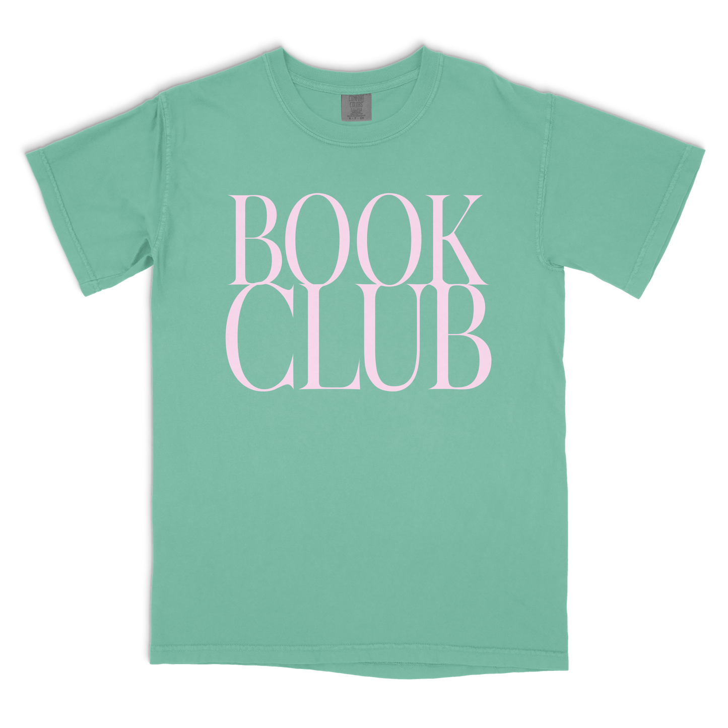 book club vintage tee - pink text