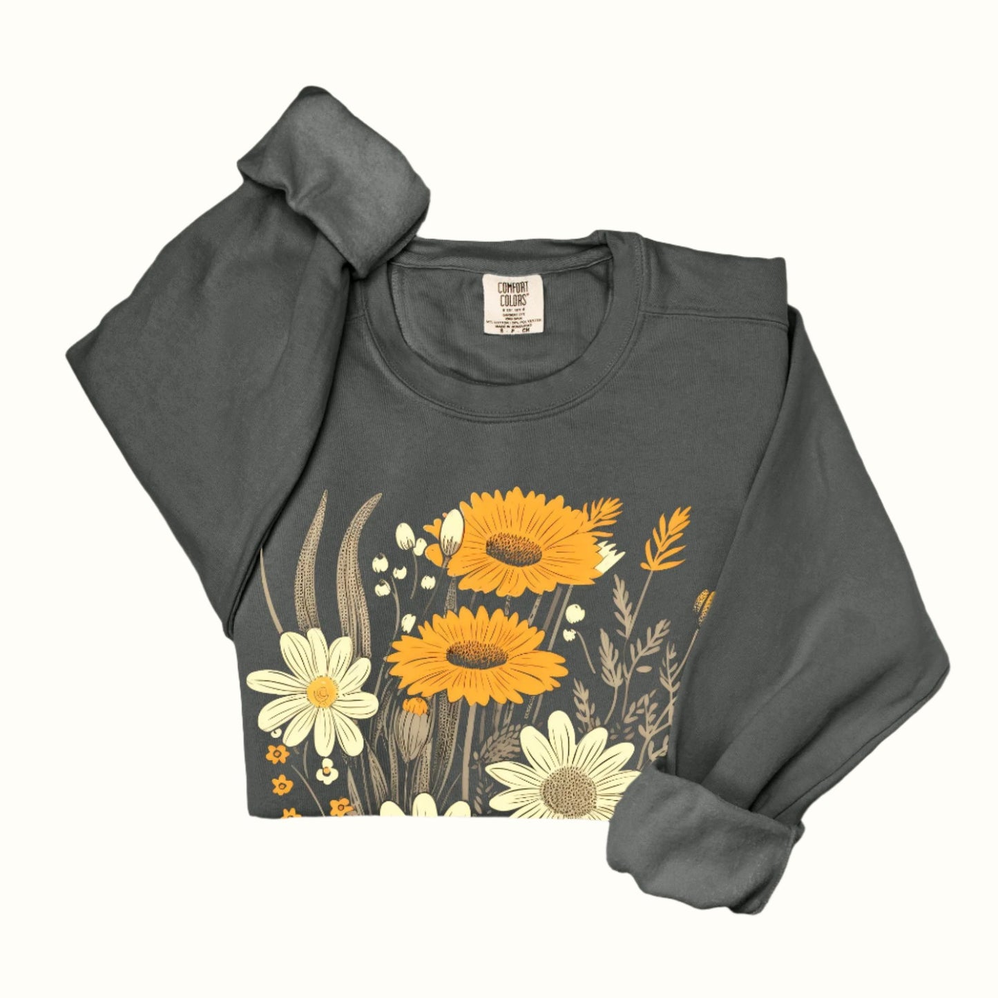 golden floral vintage crewneck sweatshirt