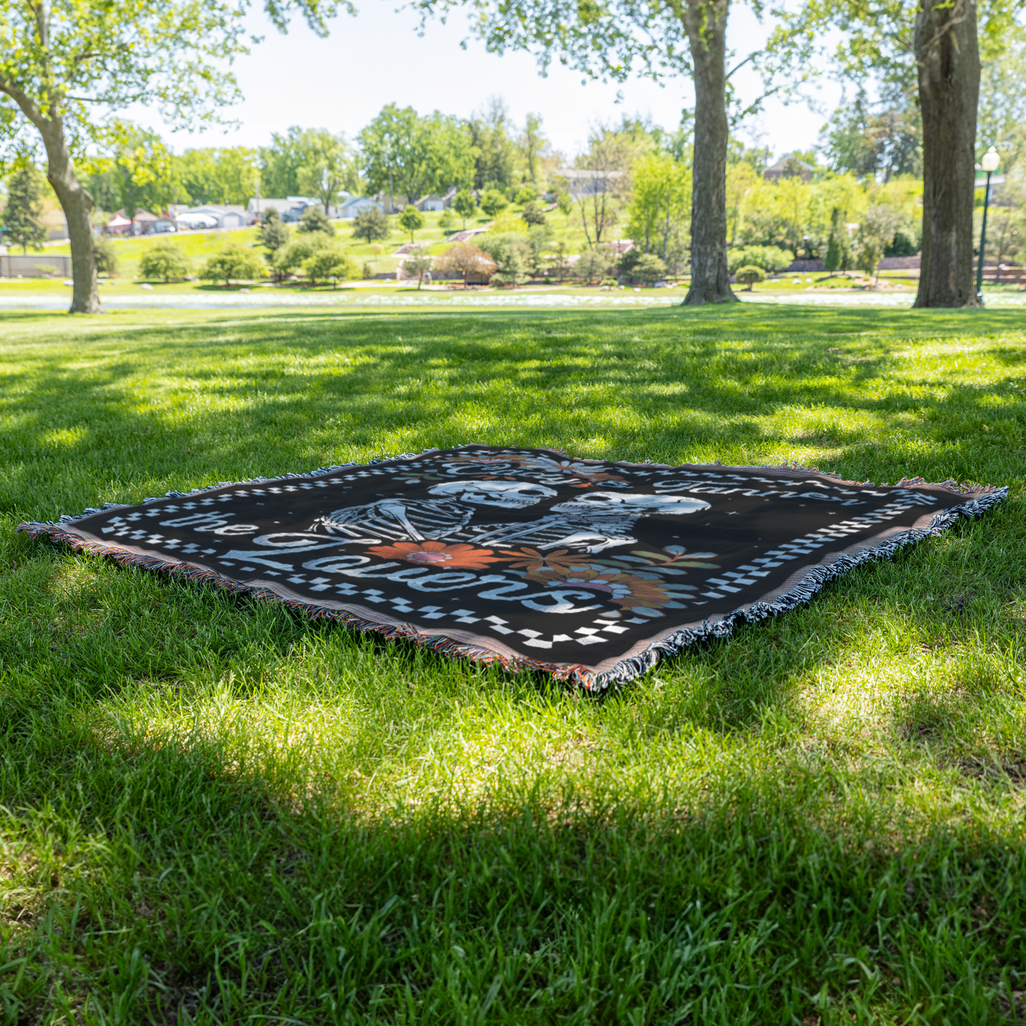 personalized lovers tarot woven blanket