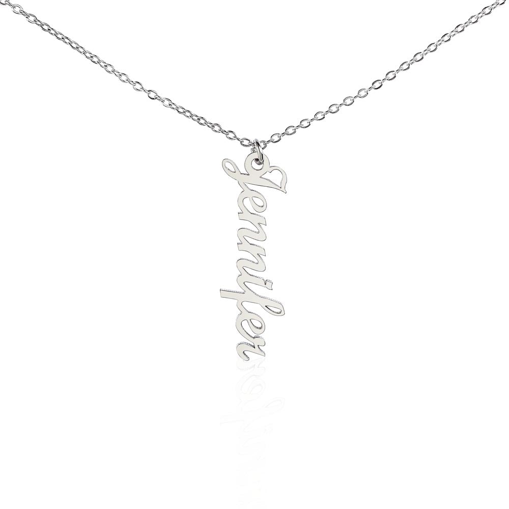 custom vertical name necklace