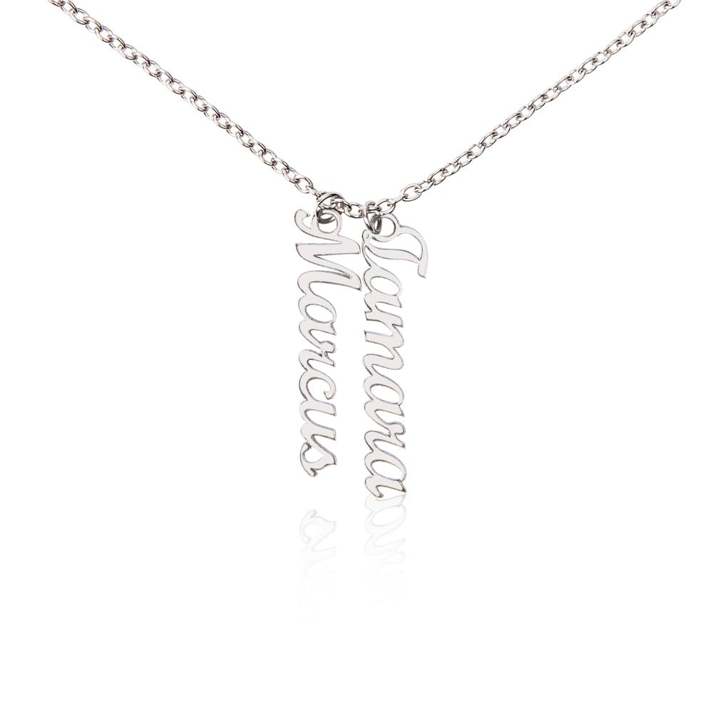 custom vertical name necklace