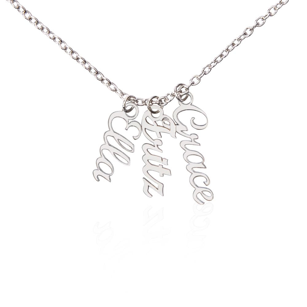 custom vertical name necklace