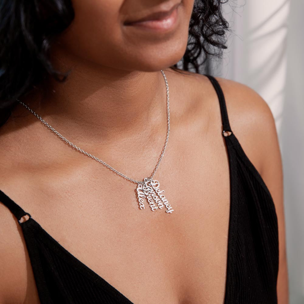 custom vertical name necklace