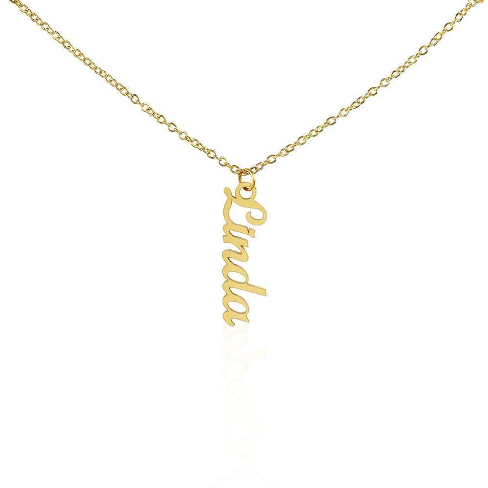 custom vertical name necklace