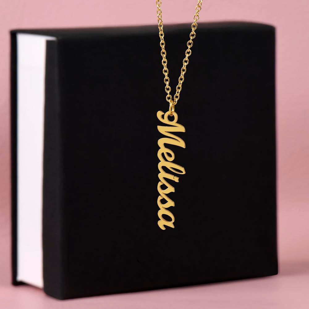 custom vertical name necklace