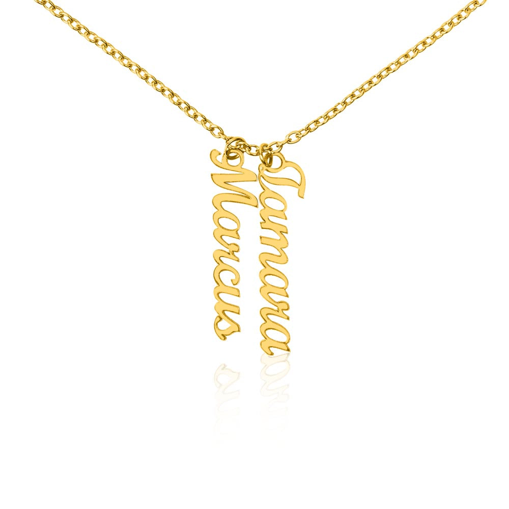 custom vertical name necklace