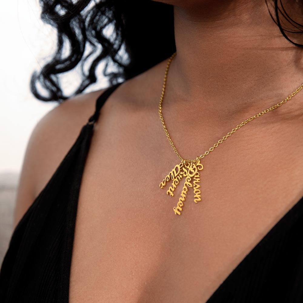 custom vertical name necklace