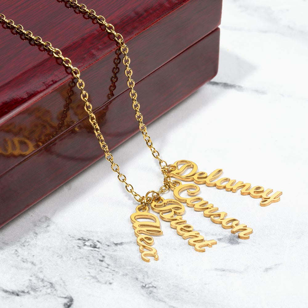 custom vertical name necklace