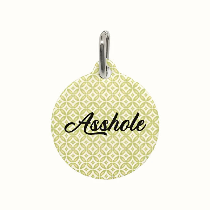 asshole pet tag - custom back