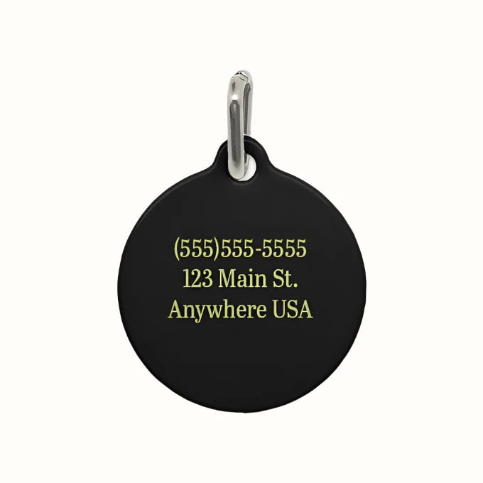 asshole pet tag - custom back