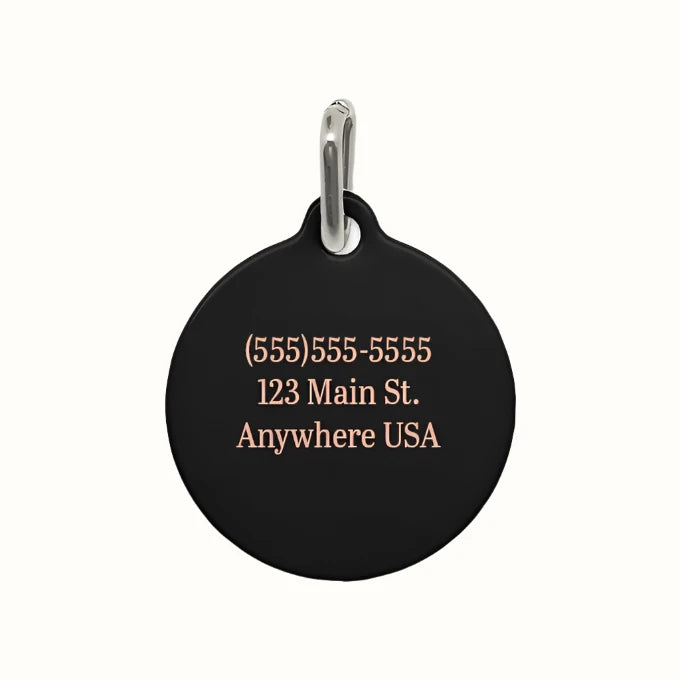 asshole pet tag - custom back