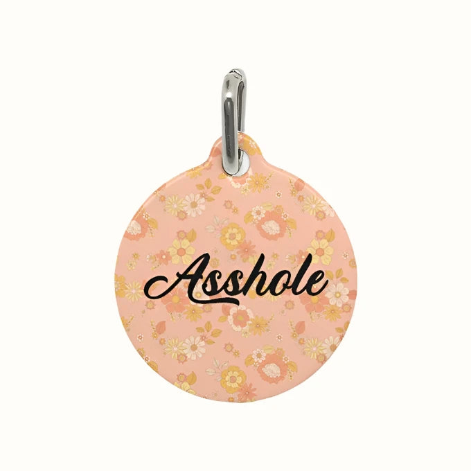 asshole pet tag - custom back