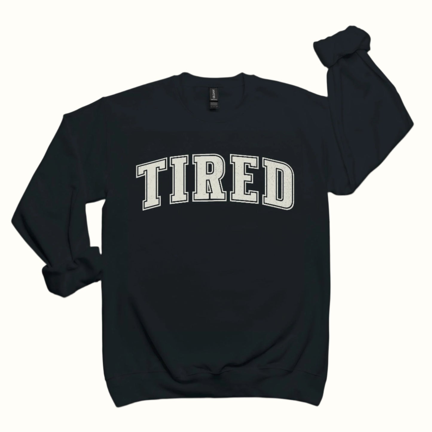 tired classic crewneck sweatshirt