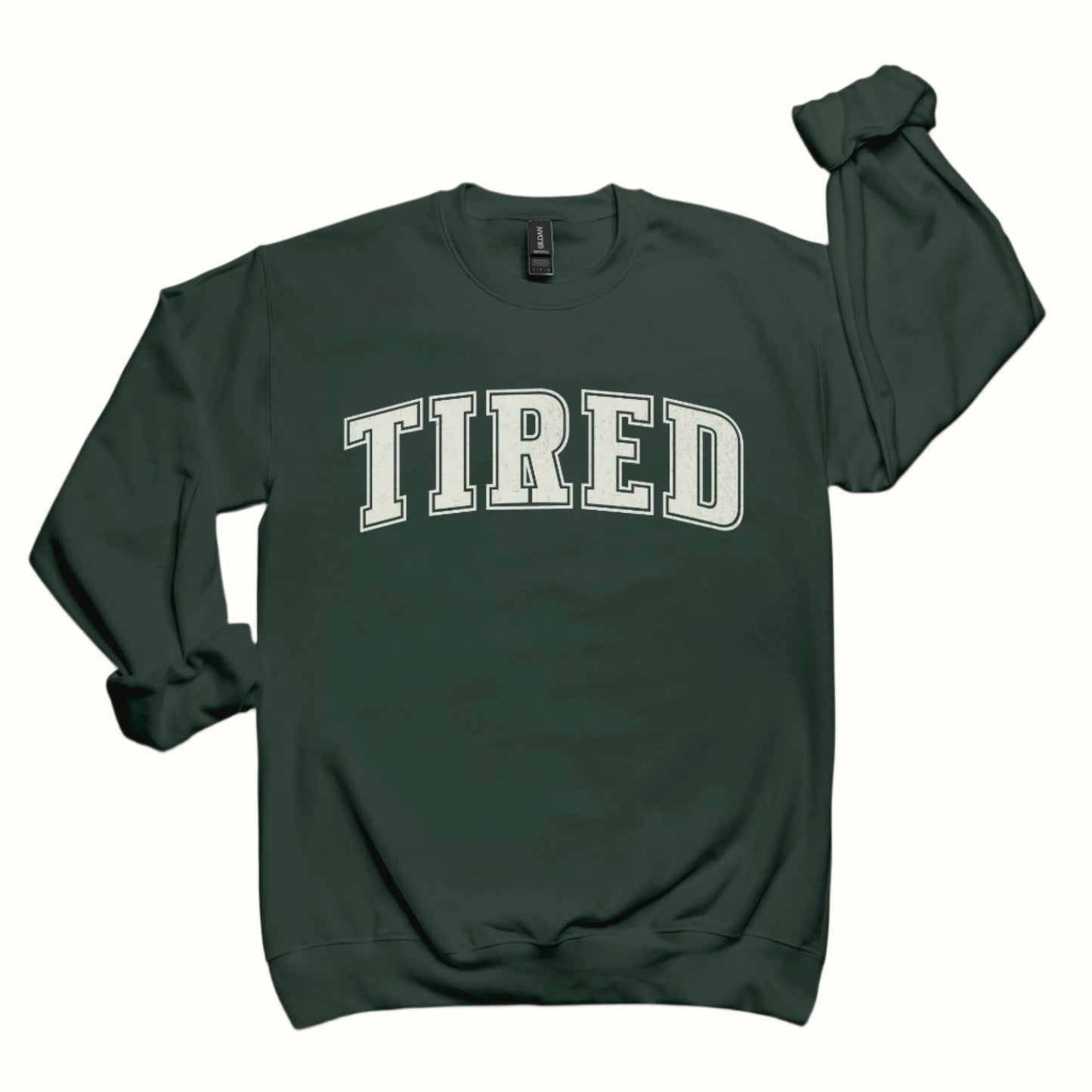tired classic crewneck sweatshirt