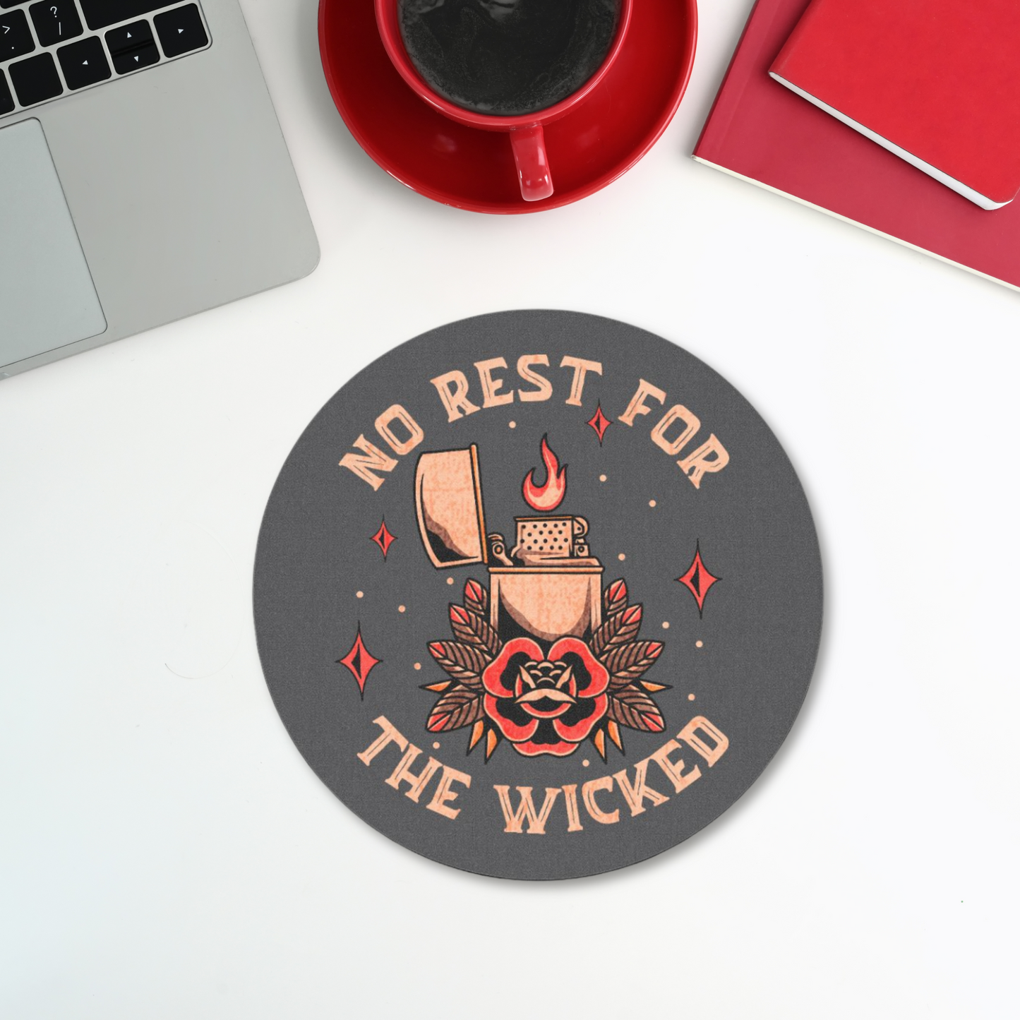 no rest round mouse pad