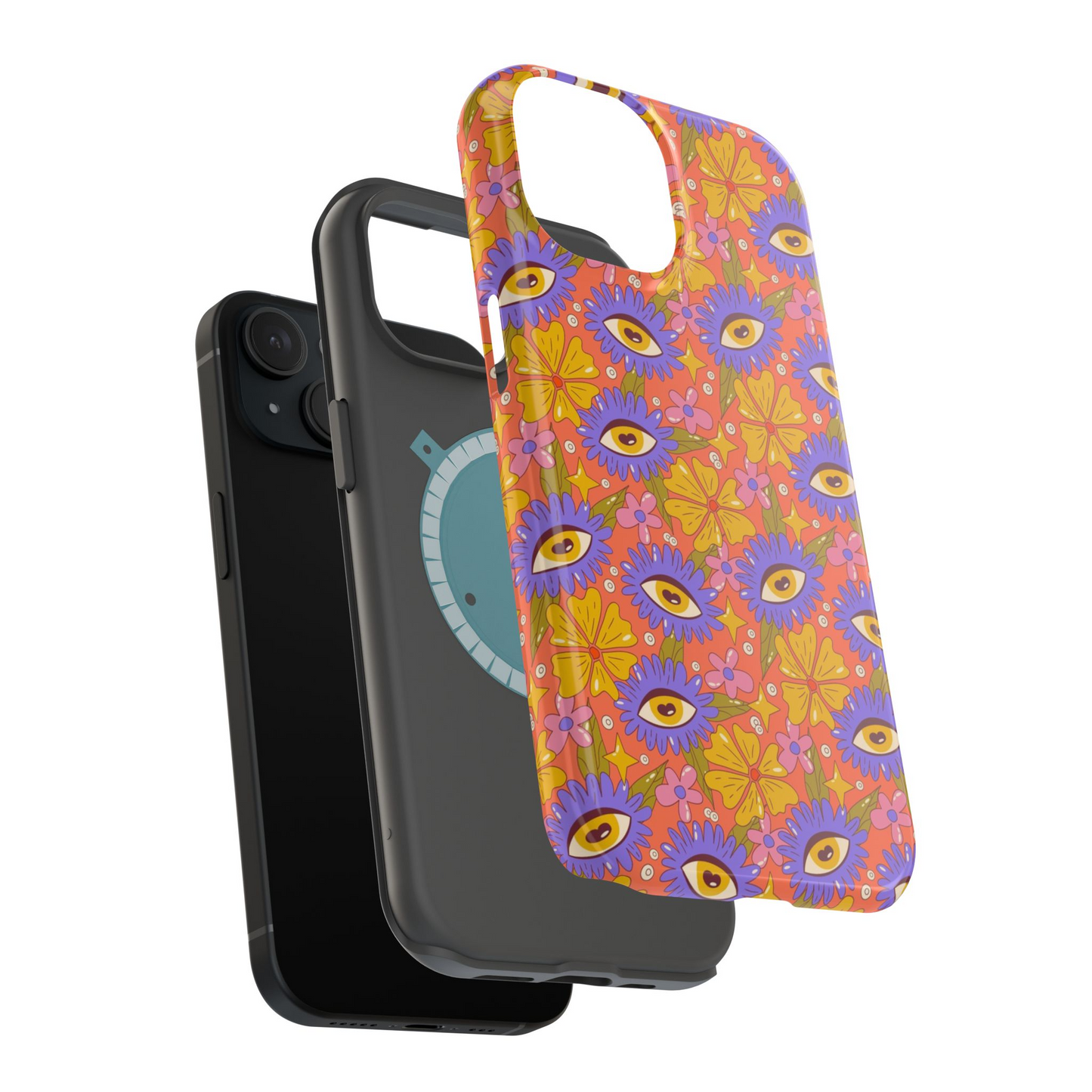 peeping petals magsafe tough phone case
