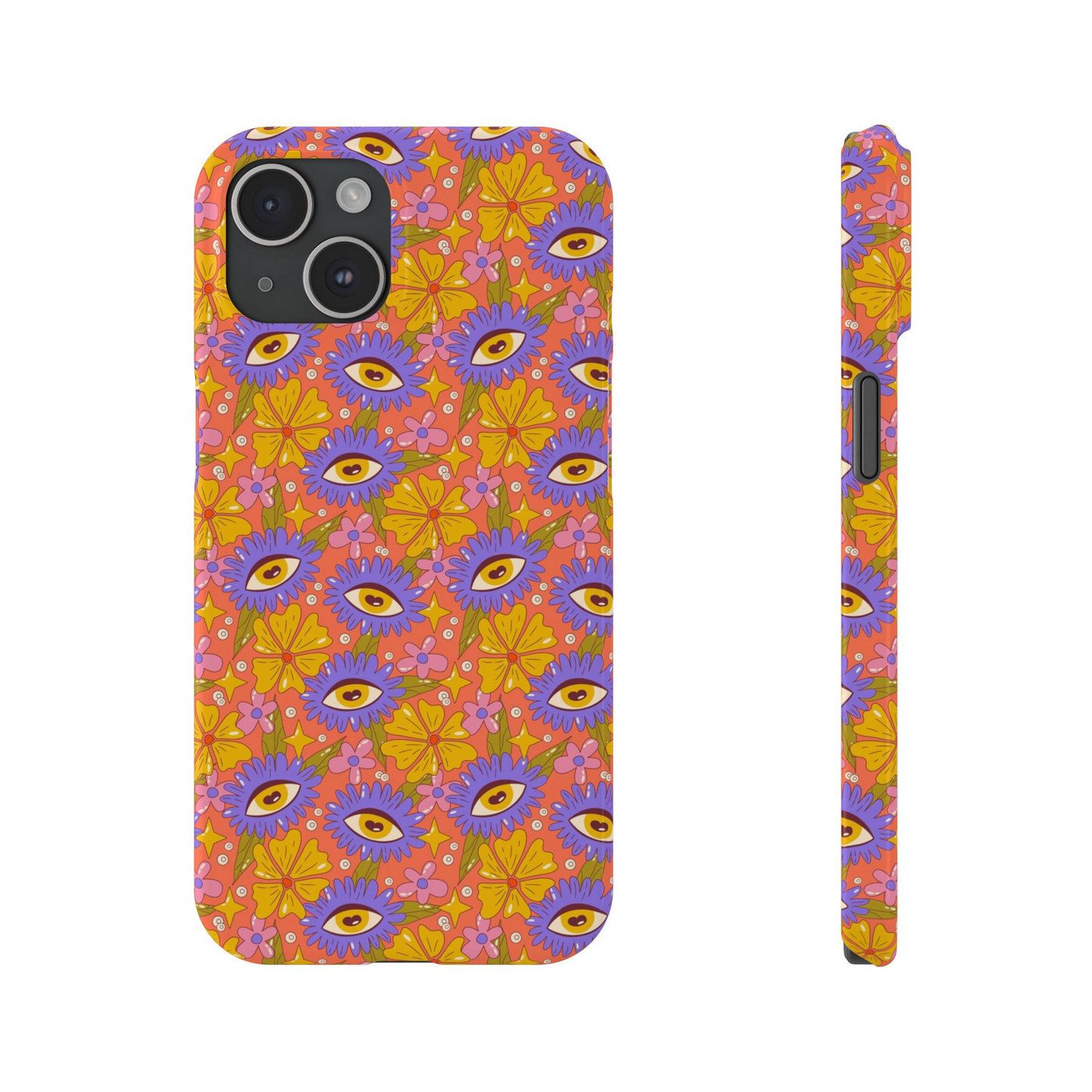 peeping petals slim phone case