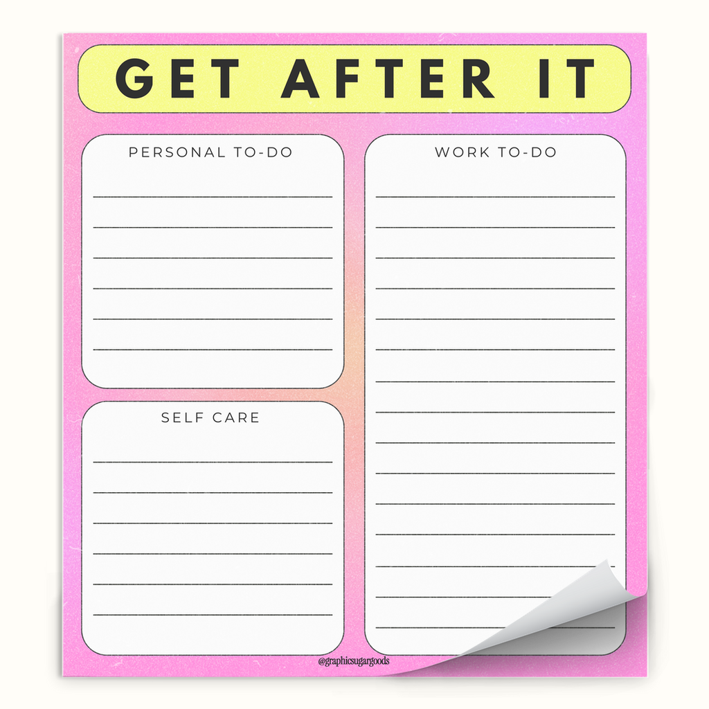get after it planner notepad