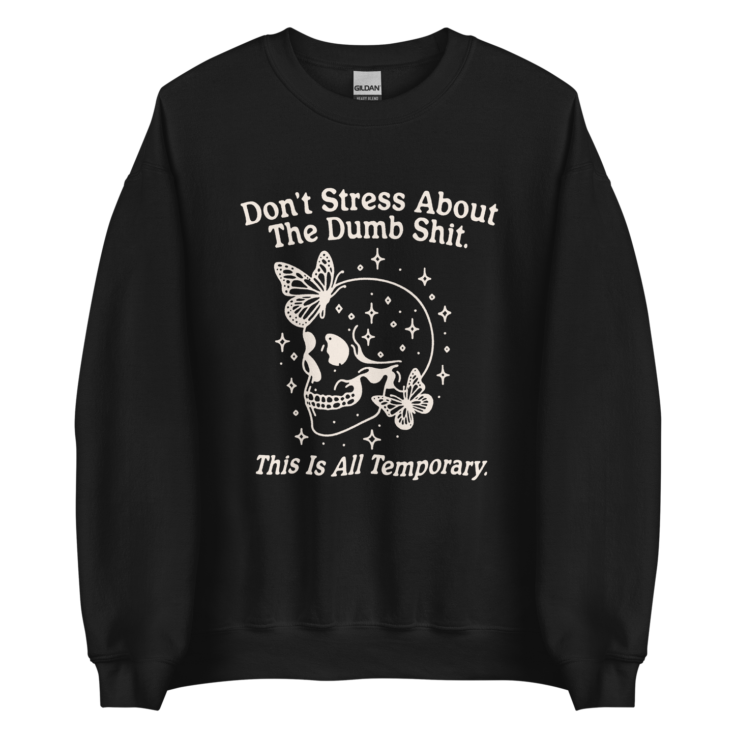 don't stress classic crewneck sweatshirt