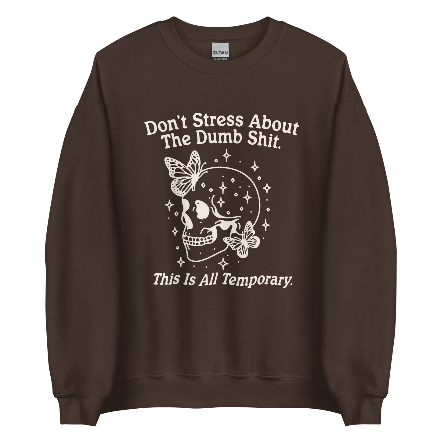 don't stress classic crewneck sweatshirt