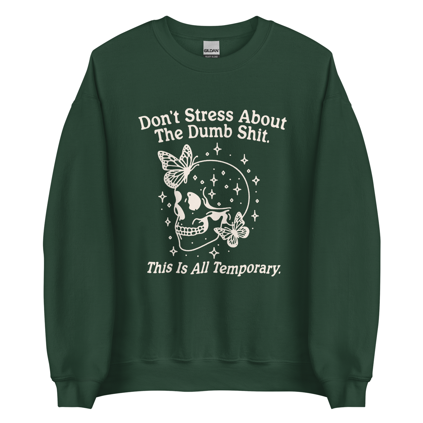 don't stress classic crewneck sweatshirt