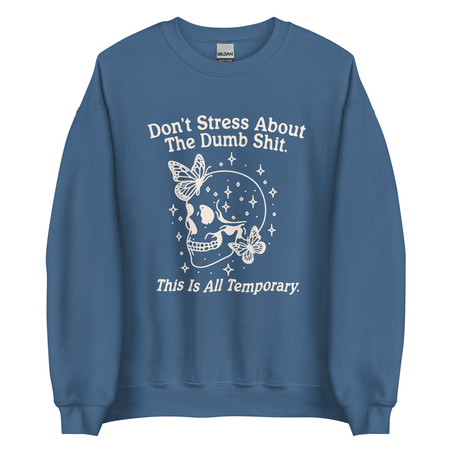 don't stress classic crewneck sweatshirt