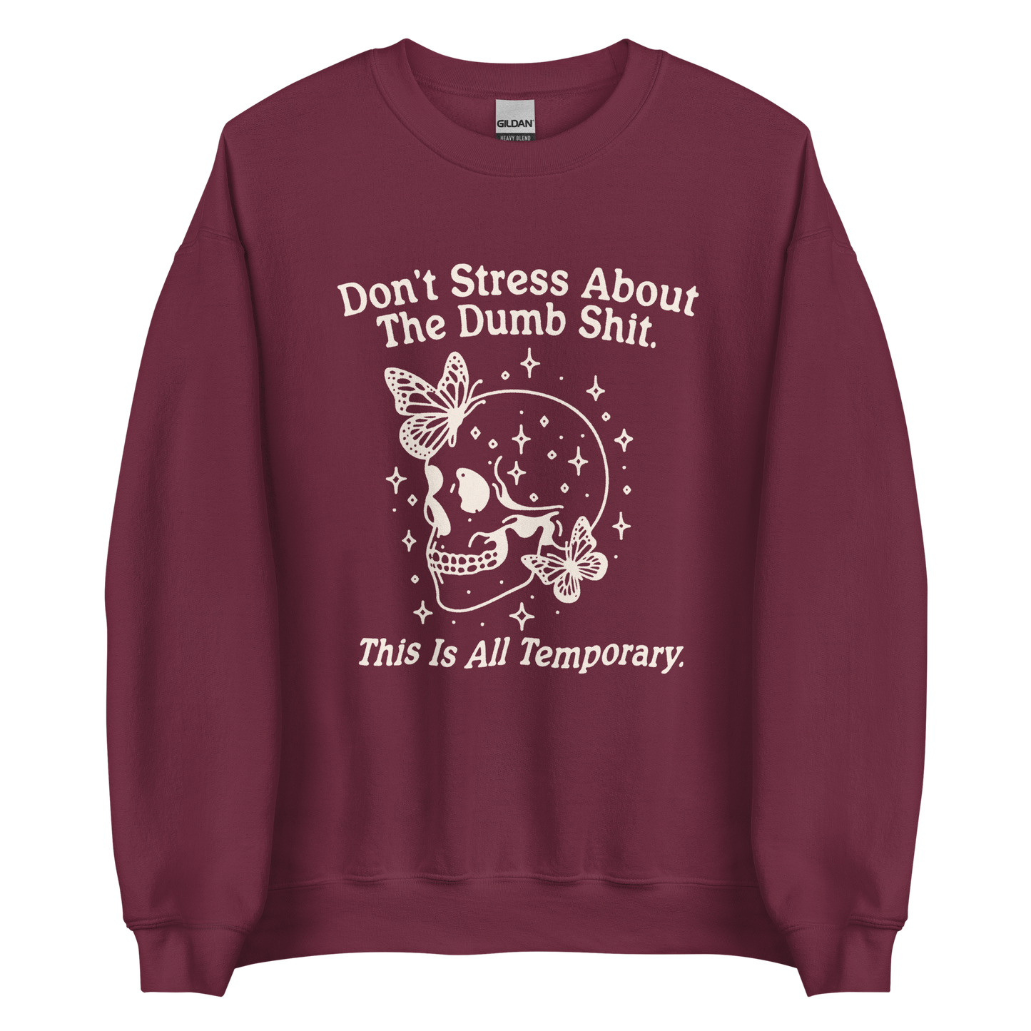 don't stress classic crewneck sweatshirt