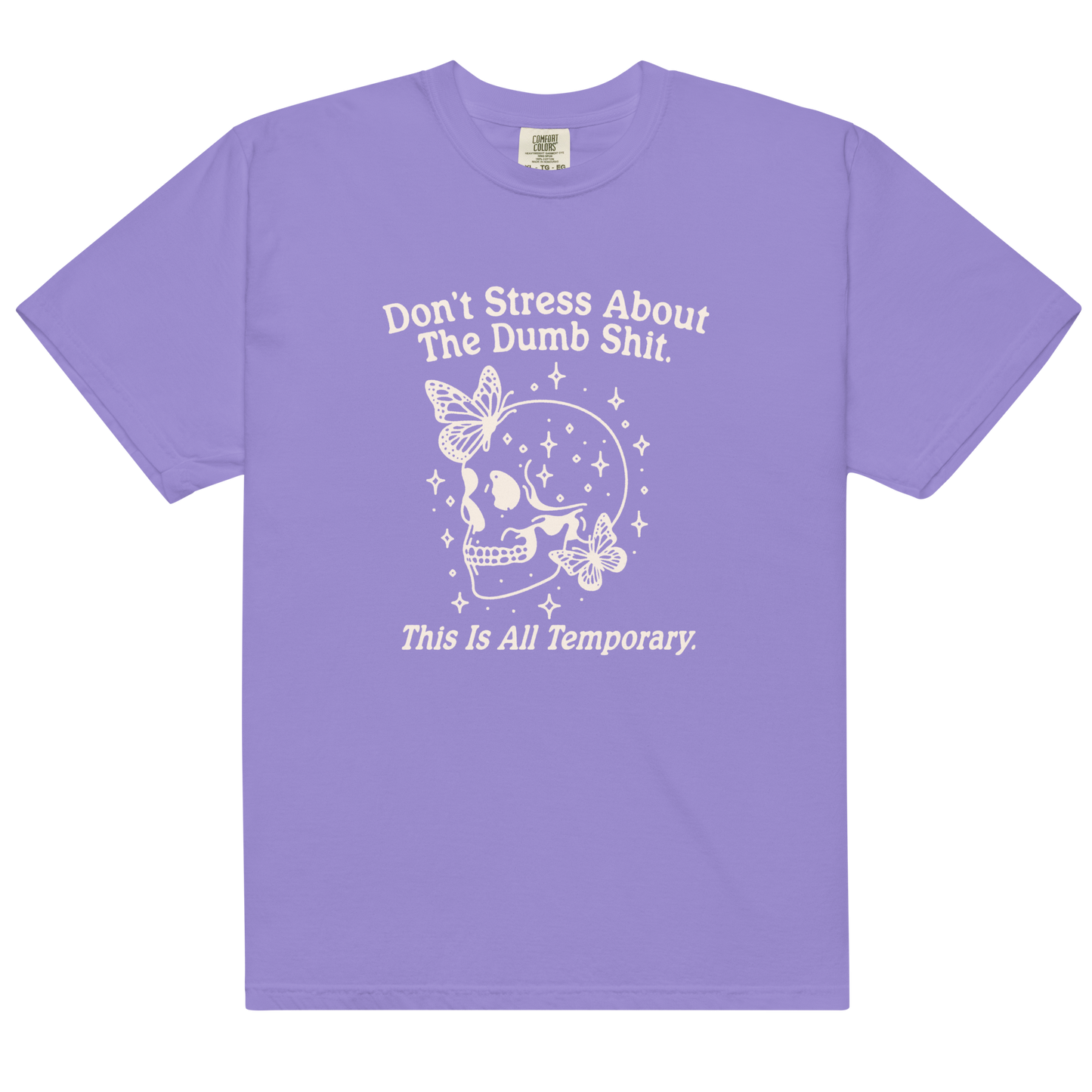 don't stress adult vintage graphic tee