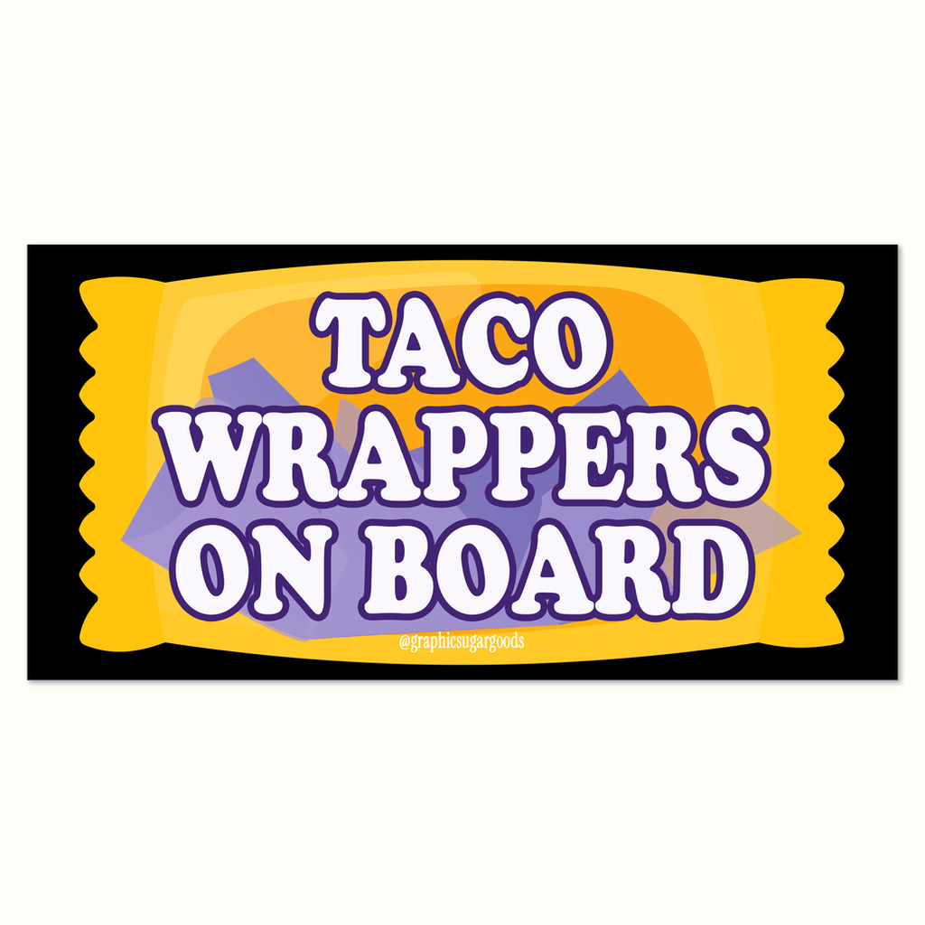 taco wrappers car magnet