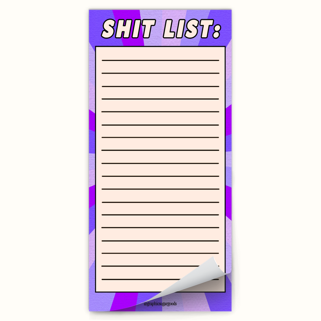 shit list magnetic notepad