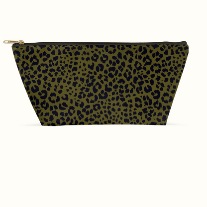 olive cheetah t-bottom pouch