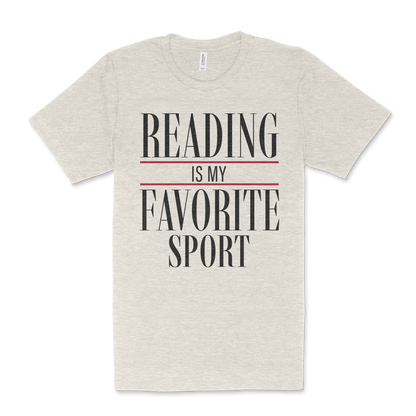 reading is my favorite sport classic heather tee