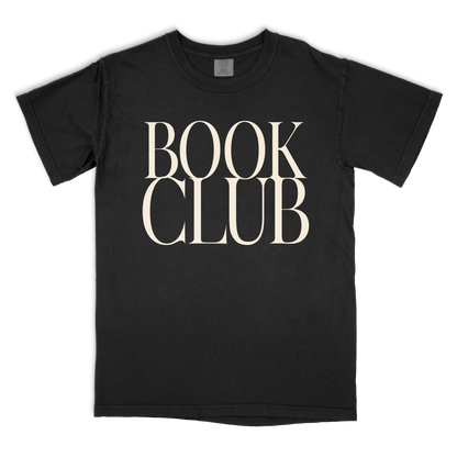 book club vintage tee - ivory text
