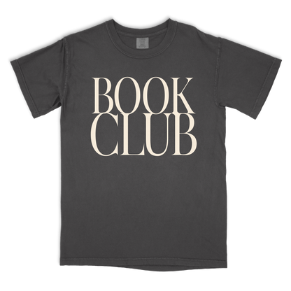 book club vintage tee - ivory text