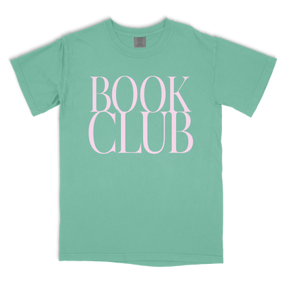 book club vintage tee - pink text