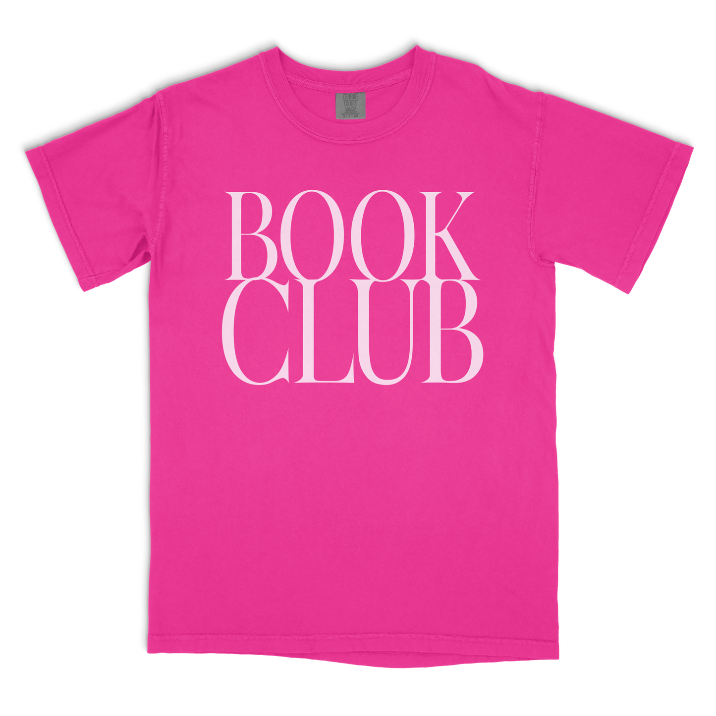 book club vintage tee - pink text
